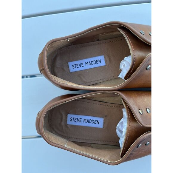 Steven Madden Pointed Leather Slip On Casual Loafer - Size 10 - Brown main image 8